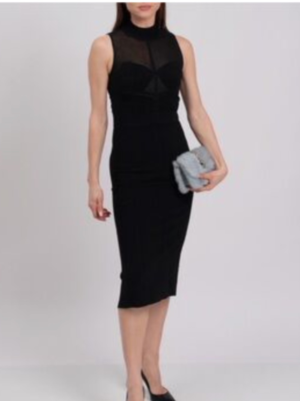 Herve Leger - Black Bandage Knit Sleeveless Midi Dress Sz S $1,390